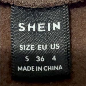 S brown oversized SHEIN crew neck